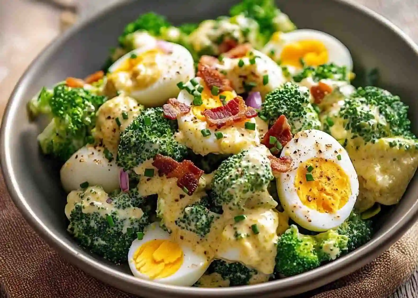 Your Potluck Star: Creamy Broccoli, Eggs & Crispy Bacon Perfection